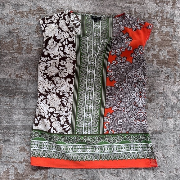 Talbots Multicolor Patterned Top - Picture 1 of 9